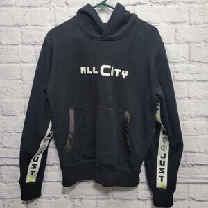 Just Don All City Hoodie Sweatshirt Adult Size S Spellout Streetwear Athletic